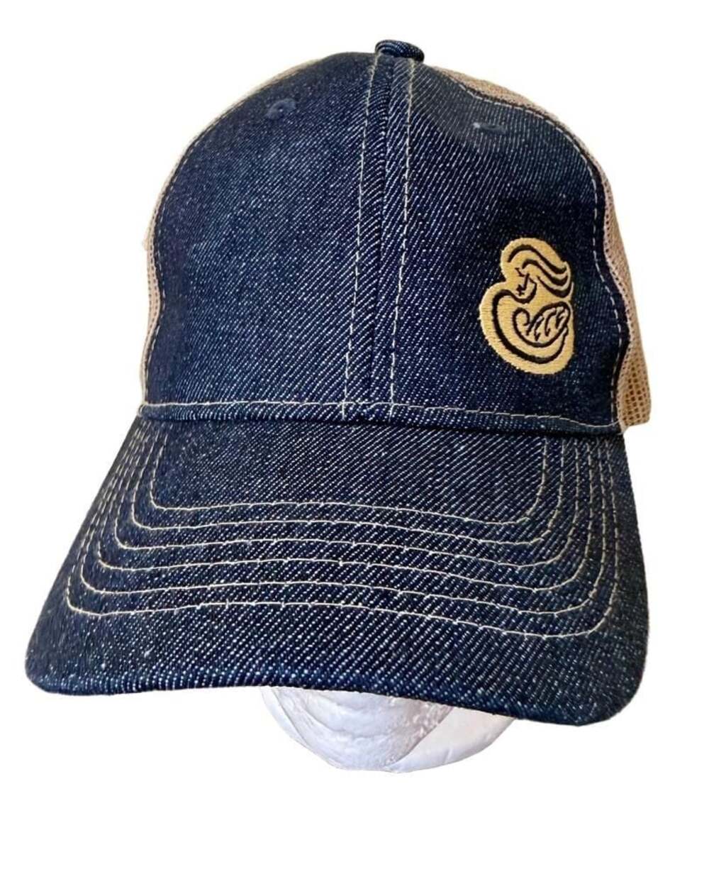 Panera Bread Employee Uniform Denim Mesh Back Trucker Hat